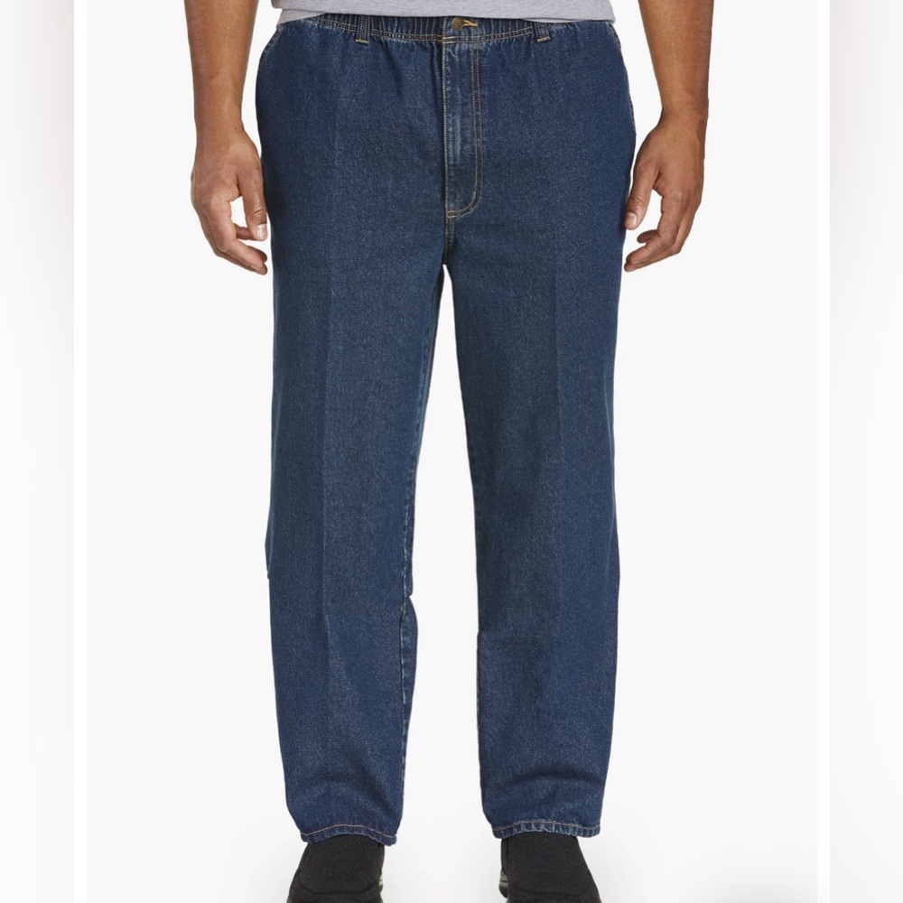 Men’s Denim Jeans Dark Wash Continuous Comfort Stretch Multiple Sizes